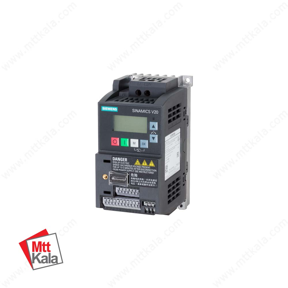 درایو تکفاز 0.55 کیلووات زیمنس - اینورتر SINAMICS V20 درایو تکفاز 0.55 کیلووات زیمنس - اینورتر SINAMICS V20