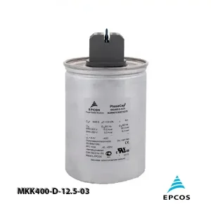 خازن 12.5 کیلووار گازی 400 ولت EPCOS کد MKK400-D-12.5-03