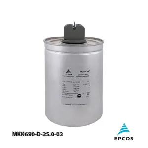 خازن 25.0 کیلووار گازی 690 ولت EPCOS کد MKK690-D-25.0-03