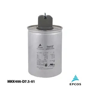 خازن 7.5 کیلووار گازی 400 ولت EPCOS کد MKK400-D-7.5-01